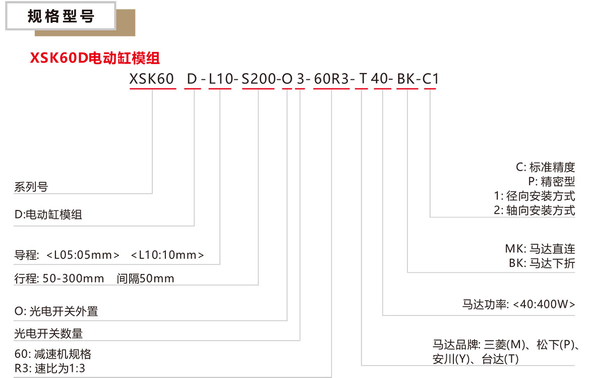 電動缸模組XSK-60D