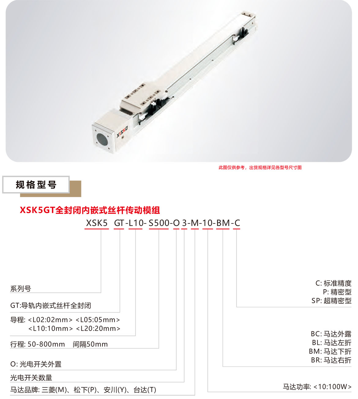 全封閉內(nèi)嵌絲桿模組XSK-5GT