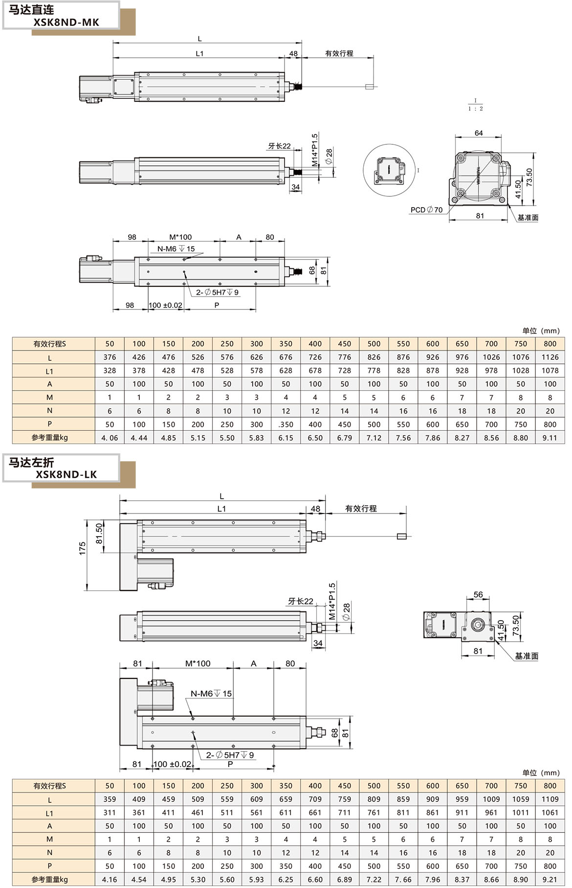 內(nèi)嵌電缸模組XSK-8ND