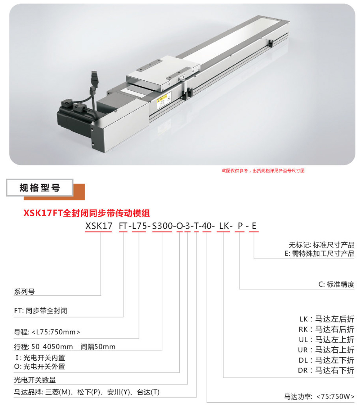 XSK全封閉皮帶模組-17FT